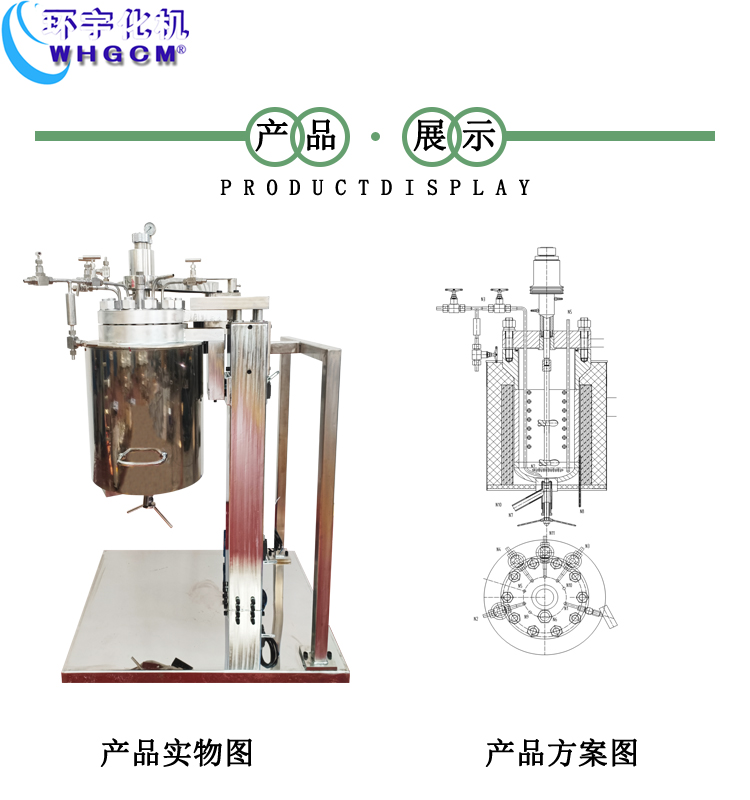 Customized GSH-20L Double layer Propulsion Electric Heating High Pressure Reactor for Huanyu Chemical Machinery