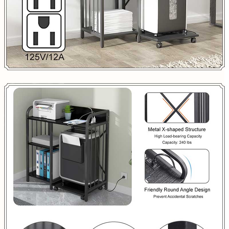 The printer bracket with storage and charging station supplied by the source manufacturer can be exported, which is suitable for Small office/home office