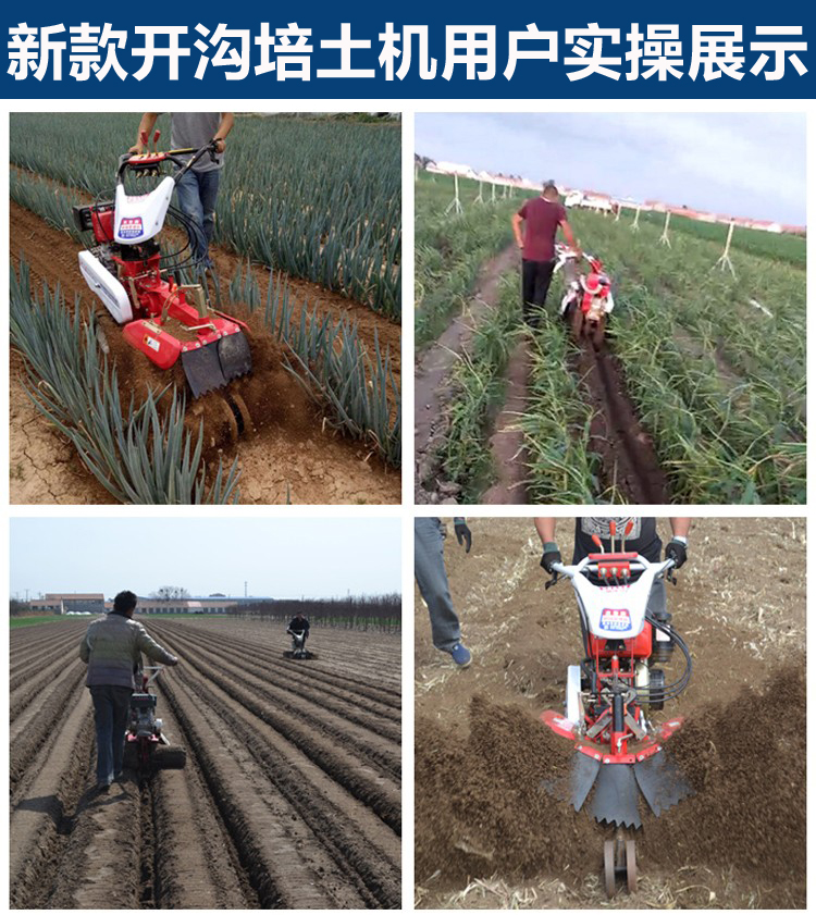 Tongcheng Ditcher Diesel Field Management Machine Agricultural Orchard Greenhouse Strawberry and Scallion Cultivator Ridge Raising Micro Tiller