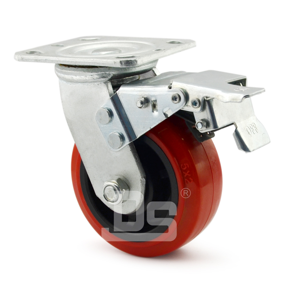 Korean style iron core polyurethane casters with heavy-duty impact resistance and high elasticity PU rubber wheels support customization