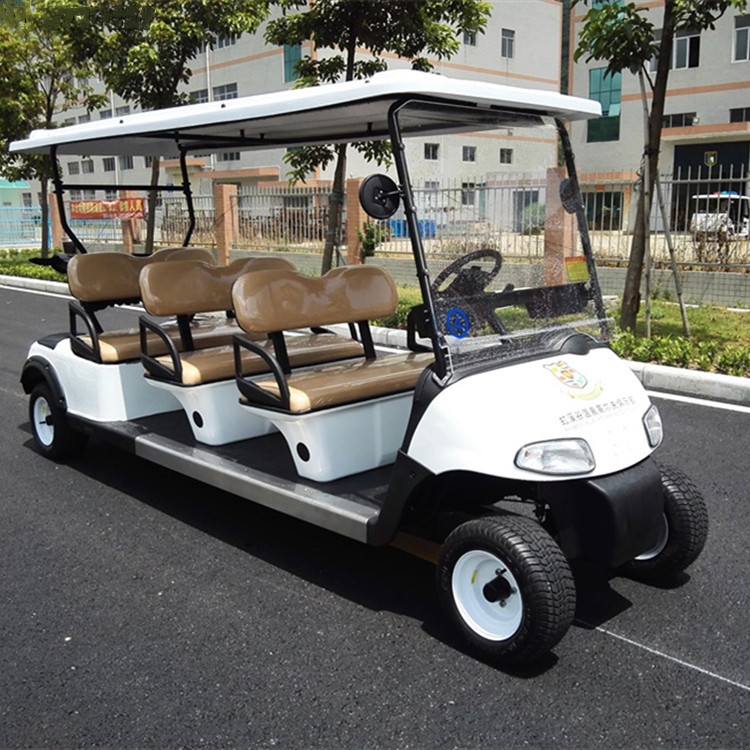 Donglang four wheel and four seat electric golf cart has low operating cost and unique appearance