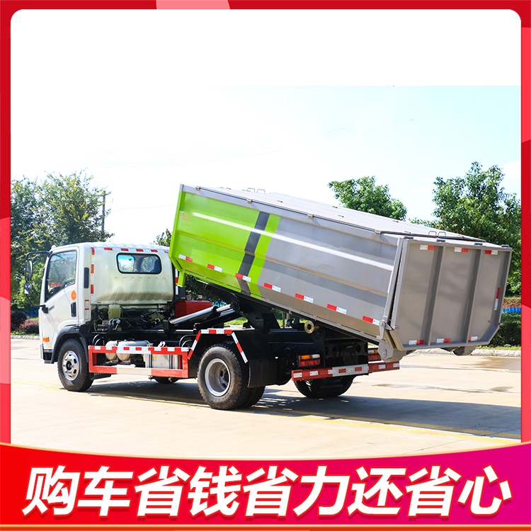 The large sleeve arm Garbage truck is easy to operate, dynamic, stable and stable, and runs at the door of the national joint guarantee truck