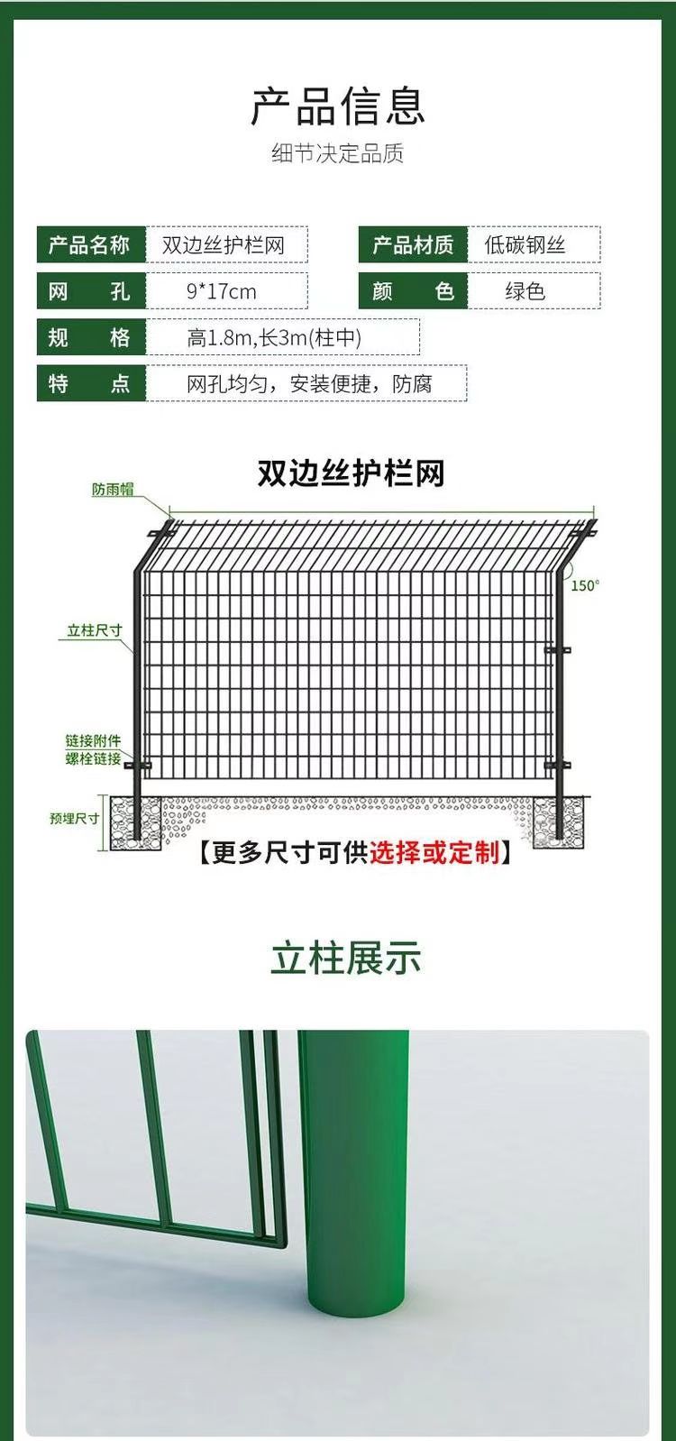 Enclosed highway guardrail net, bilateral guardrail, railway frame protective net, aquaculture enclosure net