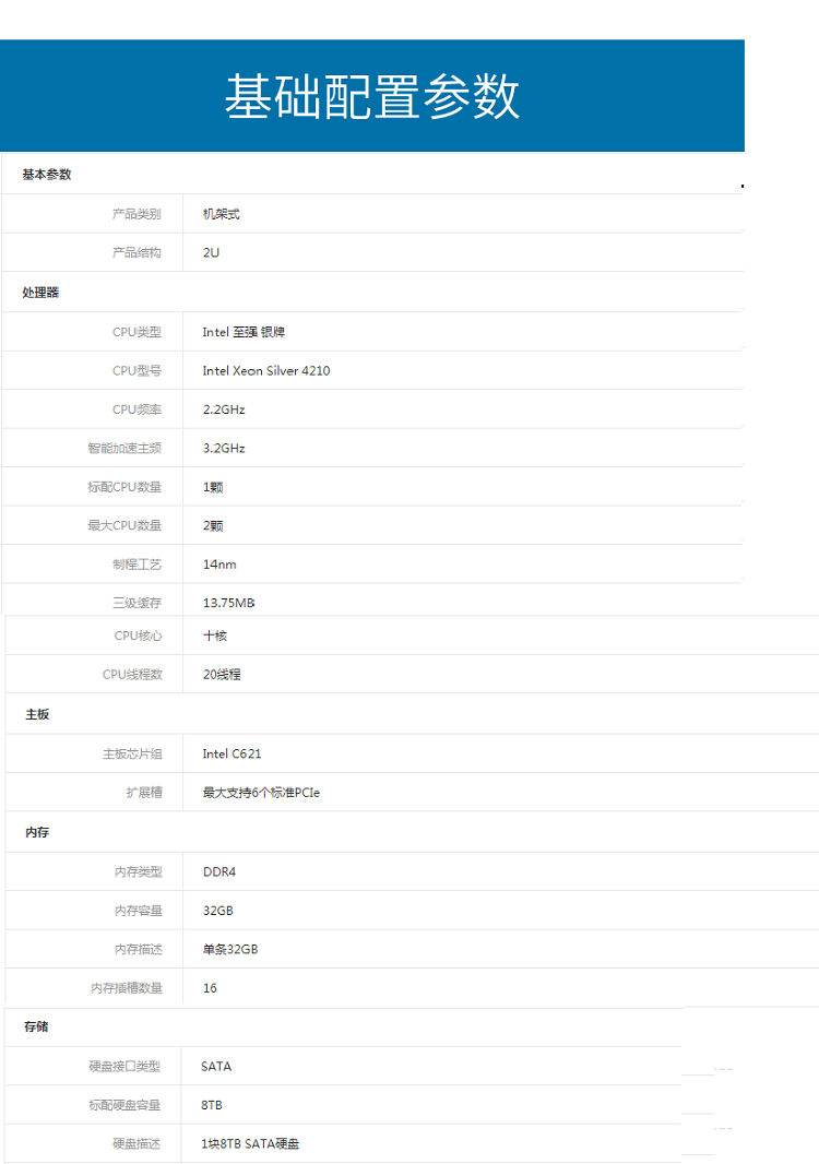 Inspur Yingxin NF5270M5 Xeon Silver 4210/32GB/8TB Server