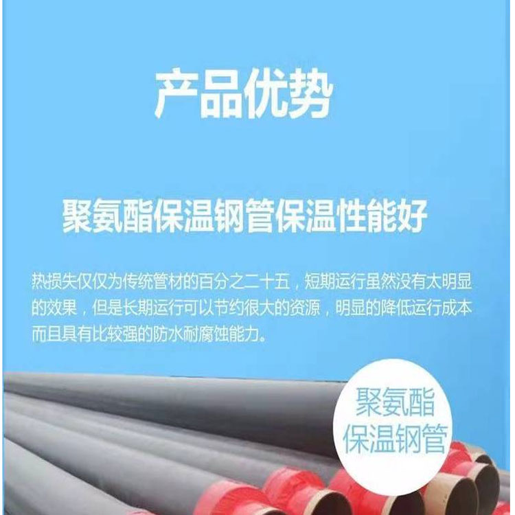 Juxintai heating black jacket polyurethane prefabricated buried insulation pipeline DN200