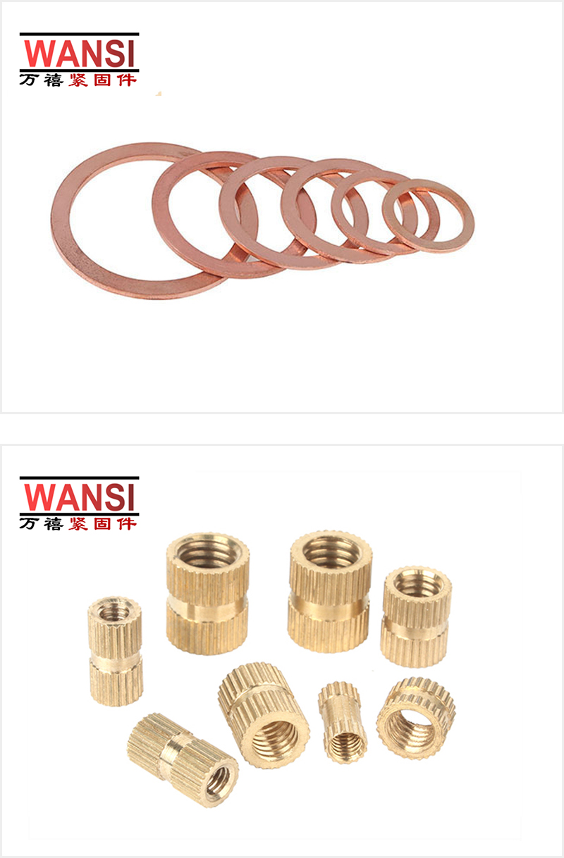 Wanxi Quality Assurance Copper Bolt Nut Hardware Accessories Brass Fasteners