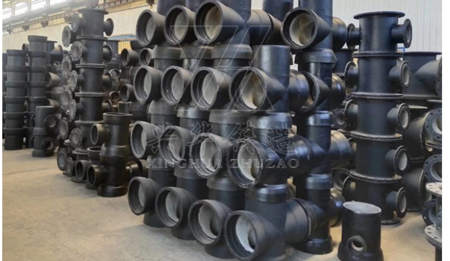 Cast iron socket single branch tee with cement ductile iron inner lining for water supply pipe fittings T-shaped interface rubber ring connection pipe fittings