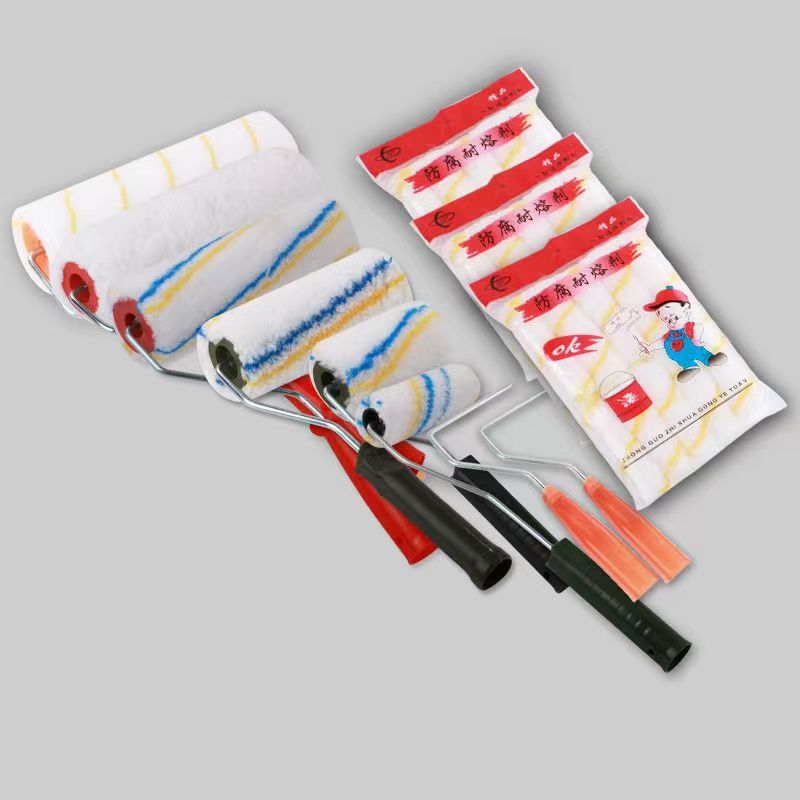 Manufacturer's direct selling long hair non dead corner roller brush 4/6/8/9 inch paint brush latex paint inner and outer wall coating waterproof tool brush