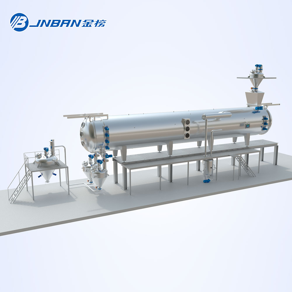 Jinbang Continuous Vacuum Dryer Solid Low Temperature Belt Drying Equipment Lithium Battery Positive and Negative Electrode Materials Drying