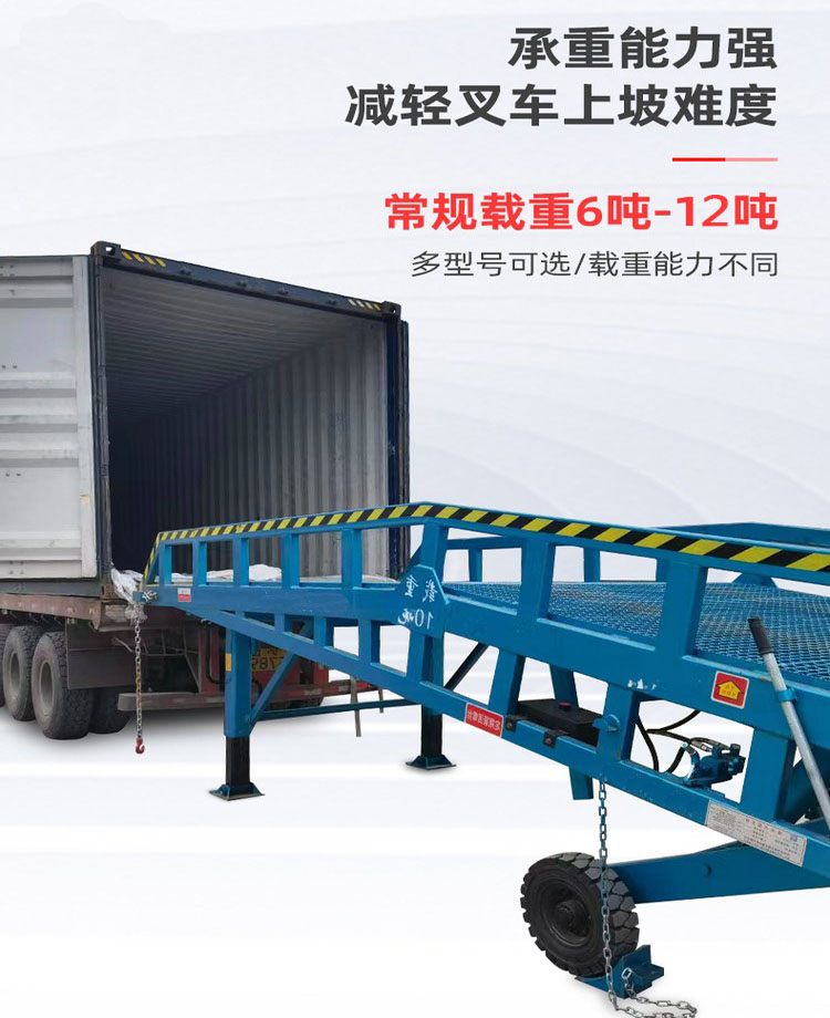 The Yingda Dengqiao unloading platform is widely used without loading and unloading equipment, with multiple models of 6-12 tons available