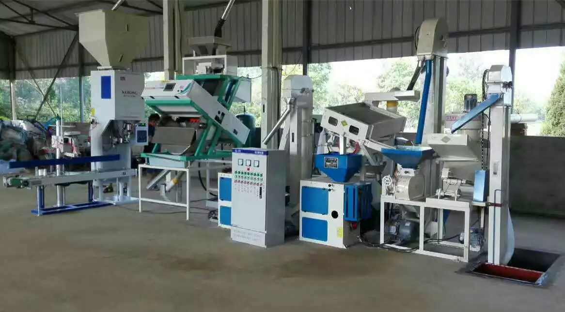 Rice production line, rice processing equipment, daily processing of 100 tons of rice production equipment manufacturer