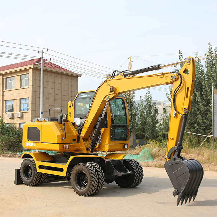 SD90建筑市政工程小型大型钩机 75轮式挖机 挖土机抓木机搭配多属具