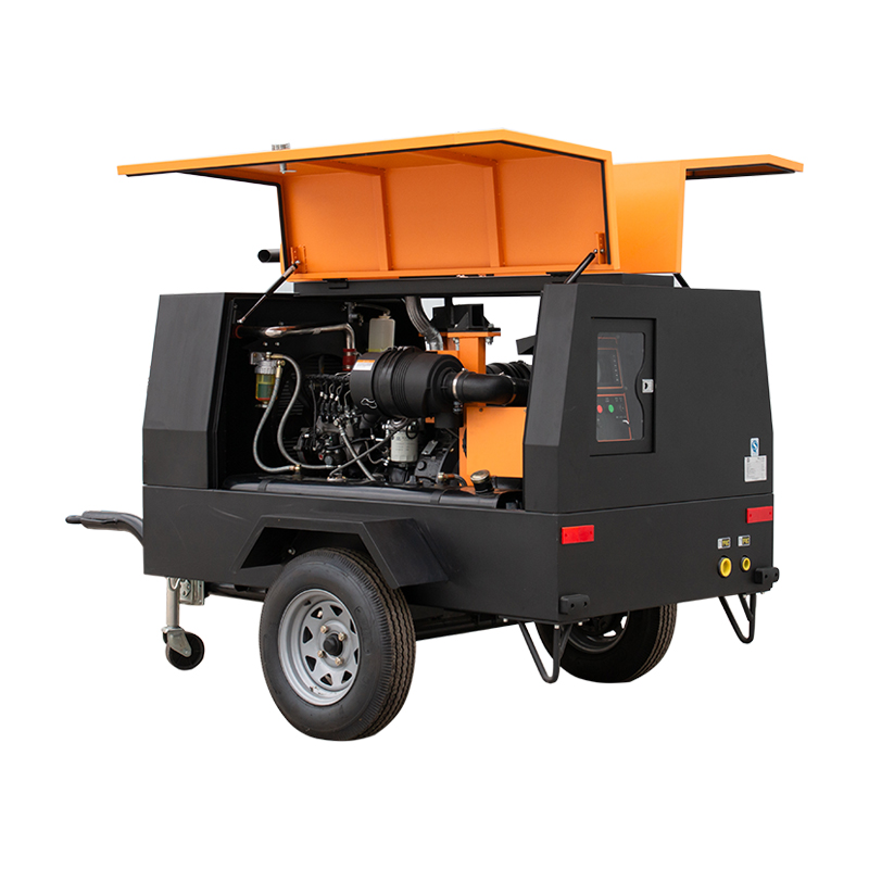 Supply Yongbang WGD350 diesel mobile air compressor with tires, portable construction site, mining spraying and excavation, universal