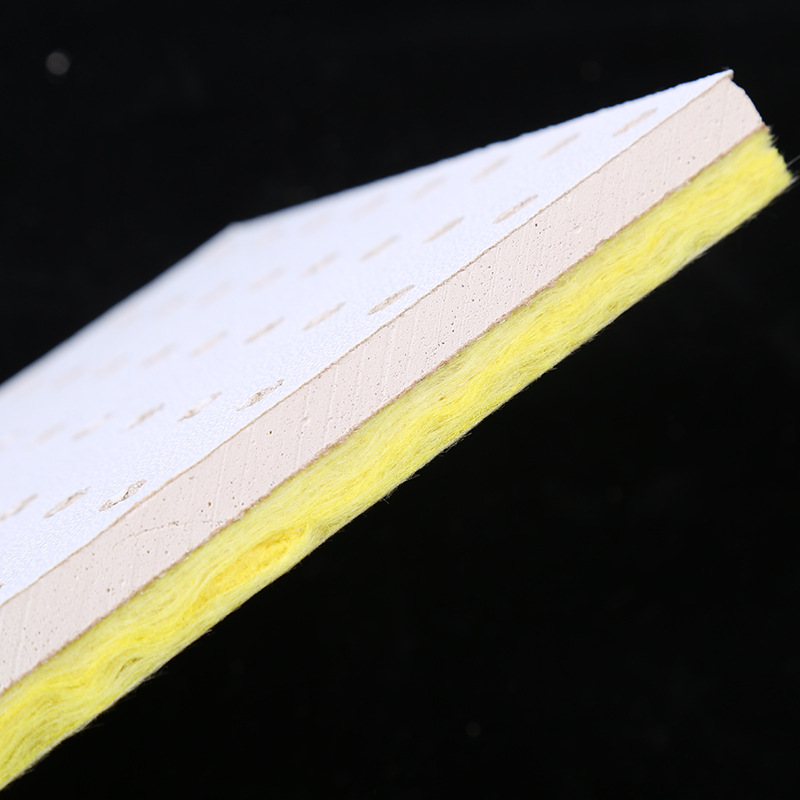 Calcium silicate sound-absorbing board, insulation wall board, perforated 6mm sound-absorbing composite board, rock wool, noise reduction and moisture prevention for machine room