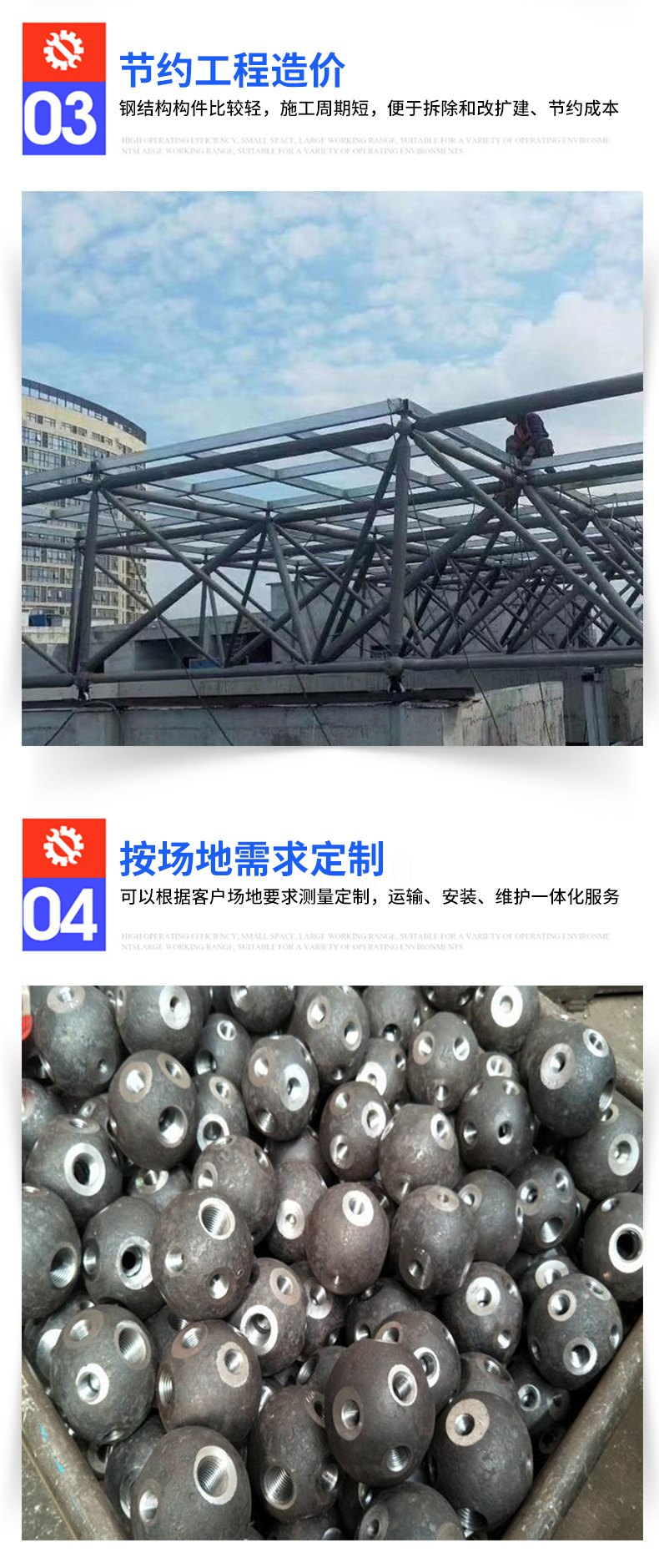 Manufacturer of processing and installation of China Open Construction Bolt Ball Grid Frame Bolt Ball Steel Grid Structure