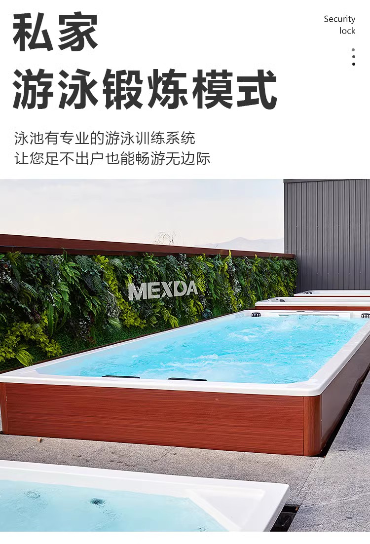 Yihua Bathroom Home Swimming Pool Outdoor Super Large Surfing Swimming Pool 11.8 meters 3 meters Wide Luxury Constant Temperature Heating