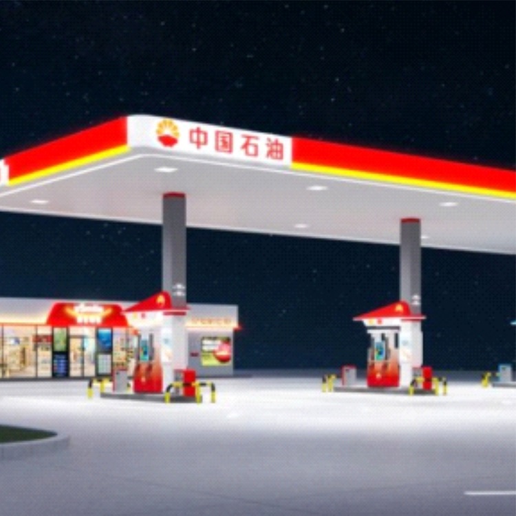 Gas station light box manufacturer, PetroChina, has long service life and mature technology for outdoor billboards