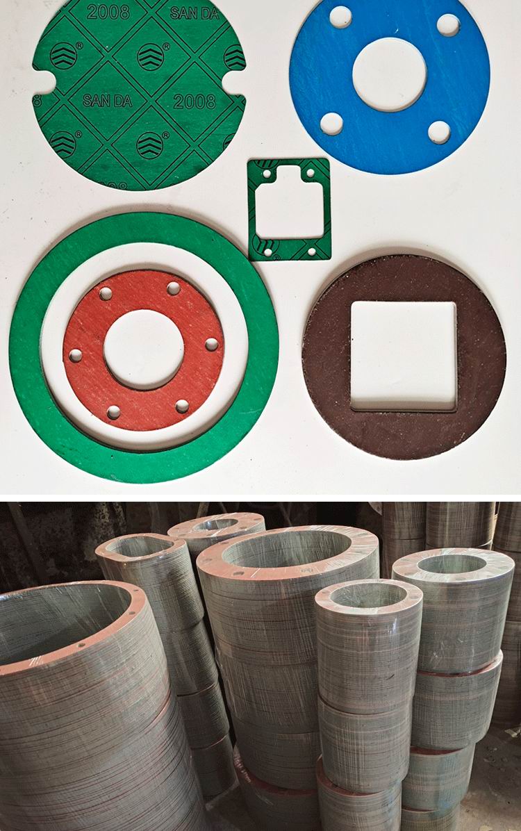 Asbestos rubber gasket, oil and high temperature resistant circular flange sealing gasket, non-standard customized DN50/65/80/100