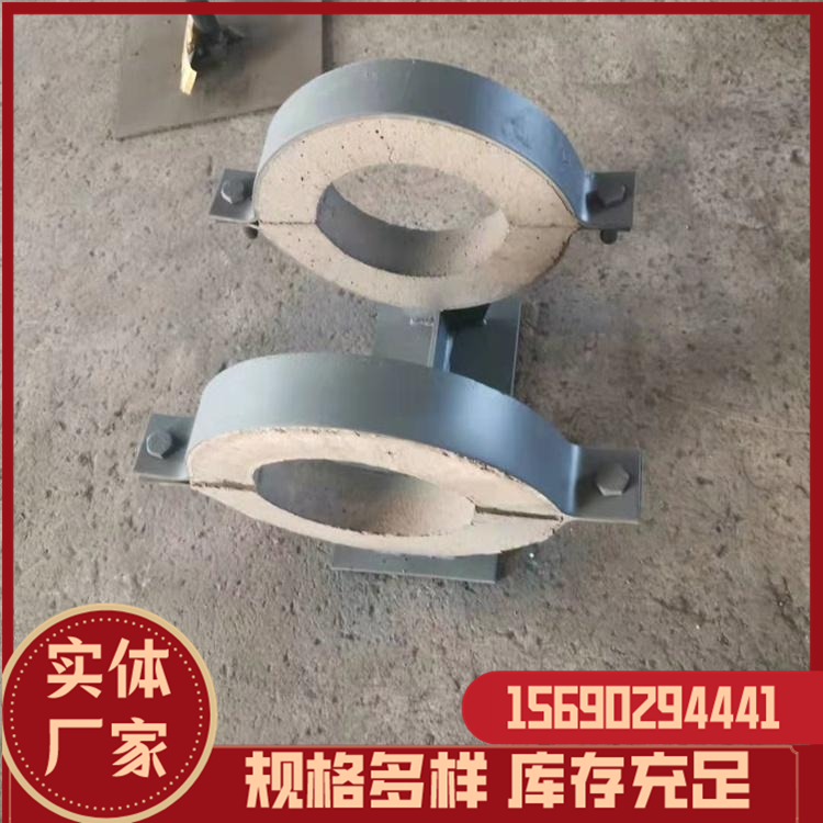 Supply of chemical pipeline saddle type pipe support, large diameter welded fixed pipeline saddle type support, container support