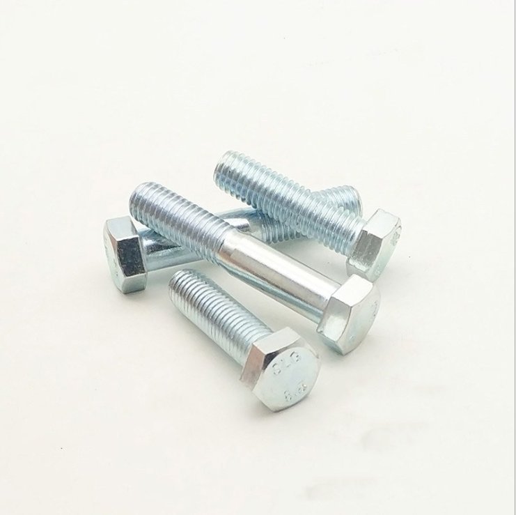 High quality stainless steel 304/316 hexagonal bolt M5 M6 with white zinc plated outer hexagon bolt