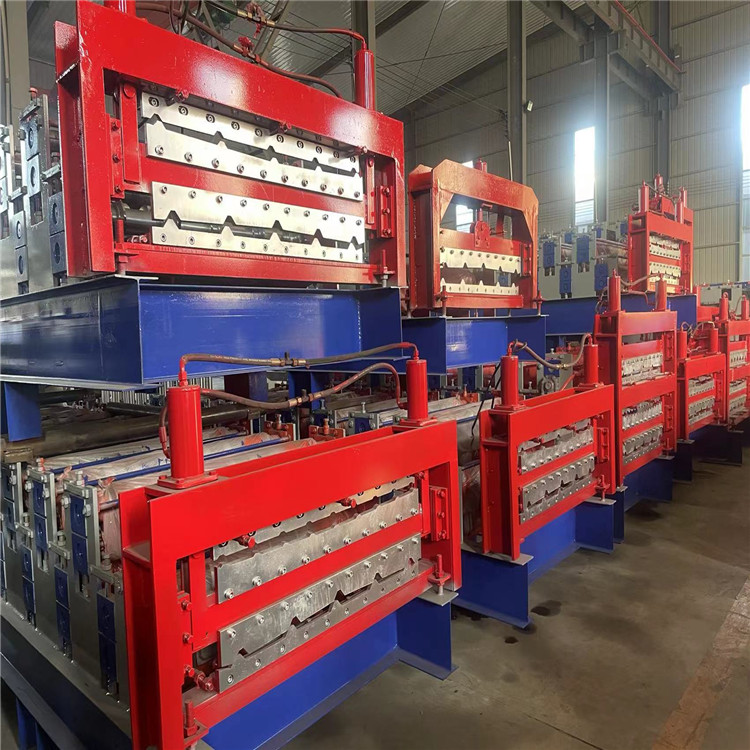 Fully automatic 840-900 double-layer color steel tile equipment, manufactured by Longxing with a dual purpose high-speed tile pressing machine