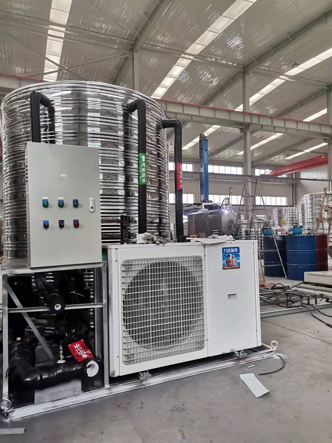 Assembling a 10P air energy integrated machine suitable for hot water supply in construction site dormitories and homestays