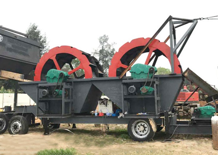 Small sand washing machine Wheel bucket type sand washing machine Sand washing equipment Production line with low cost and simple operation