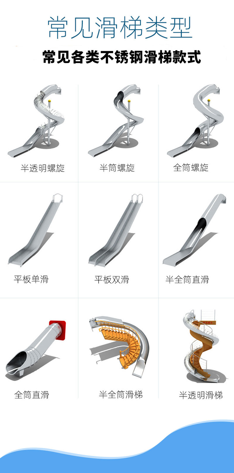 Outdoor children's combination slide manufacturer, manufacturer, wholesale outdoor amusement equipment, stainless steel product manufacturer