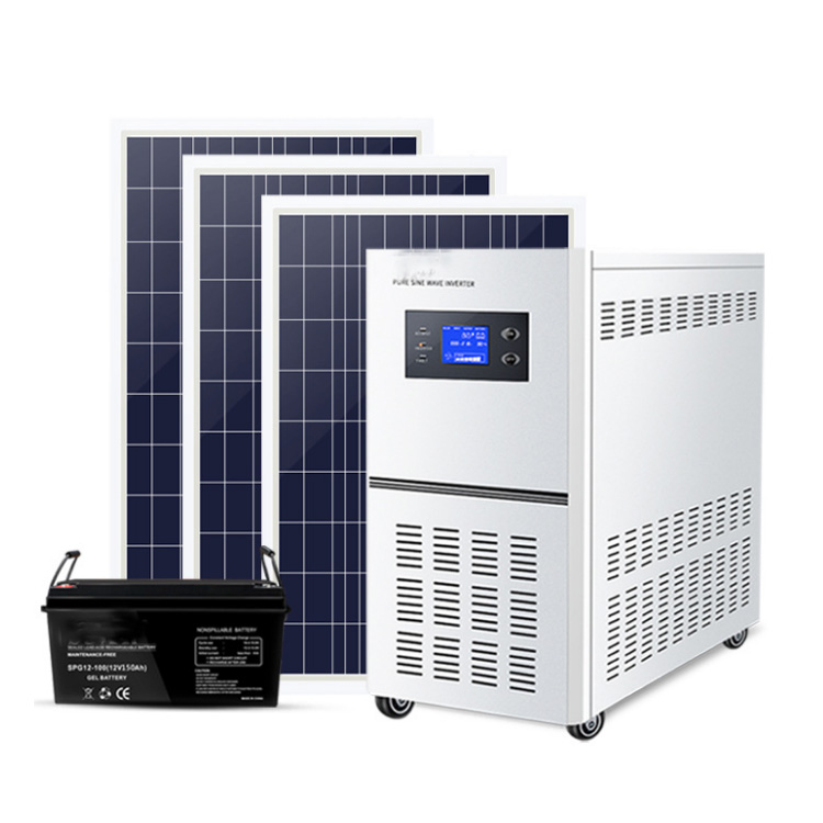 Solar power generation system household 220v3000W complete set of photovoltaic power generation panel energy storage reverse control integrated machine