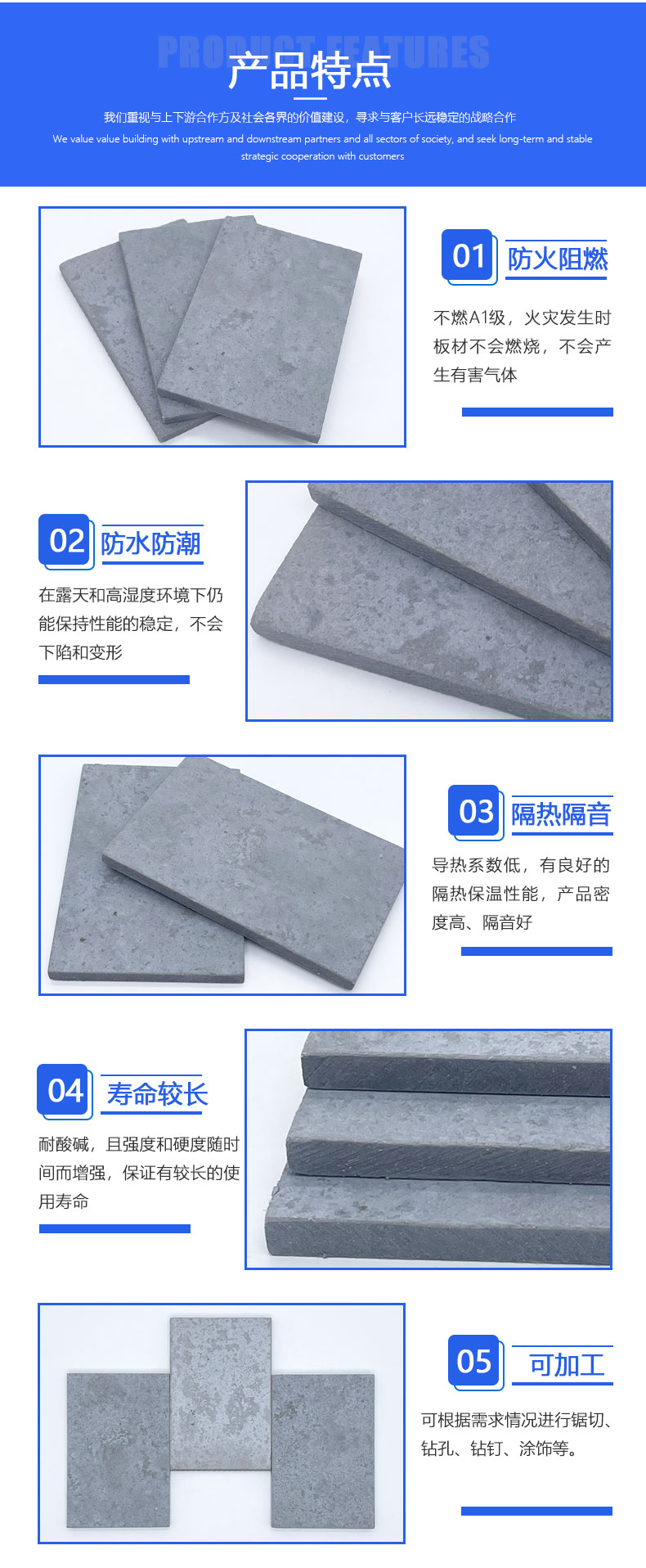 ARJ-sn Cement Fiber Reinforced Laminate for External Walls of Erjia Waterproof Cement Pressure Plate Factory