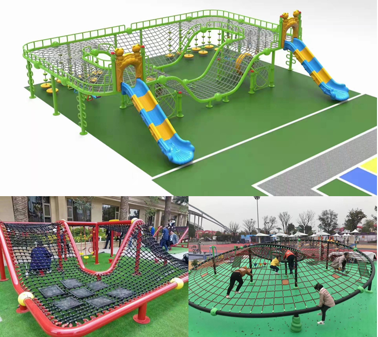 Customized outdoor large-scale climbing net children's combination expansion training kindergarten drilling net climbing frame scenic area amusement equipment