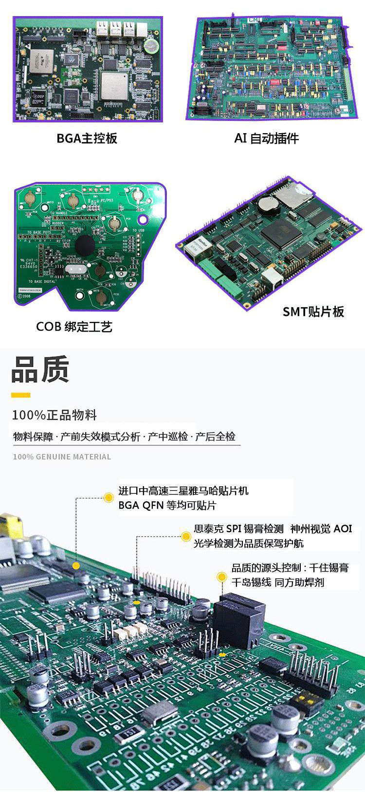 Pingao Precision Multilayer High Frequency Board RF Antenna PCB Circuit Board Circuit Board Welding Assembly PCBA