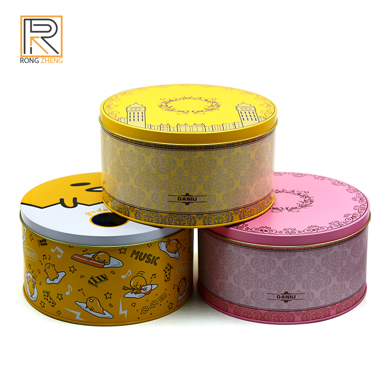 Manufacturer produces Bluetooth earphone packaging iron box, circular tin can, biscuit, chocolate candy packaging box
