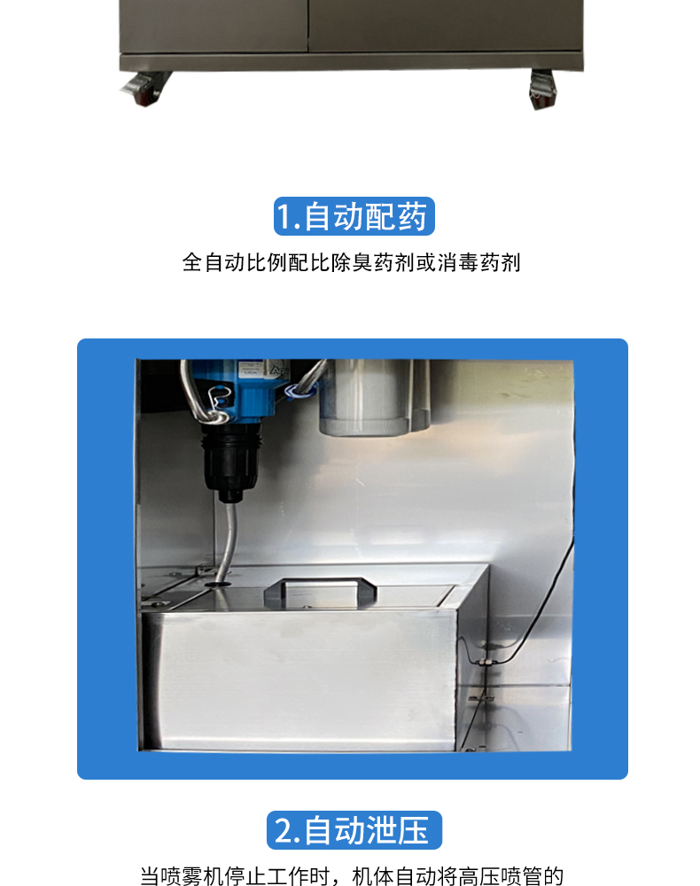 Intelligent high-pressure spray deodorization system deodorization equipment of garbage compression station cooling deodorization disinfection and sterilization all-in-one machine