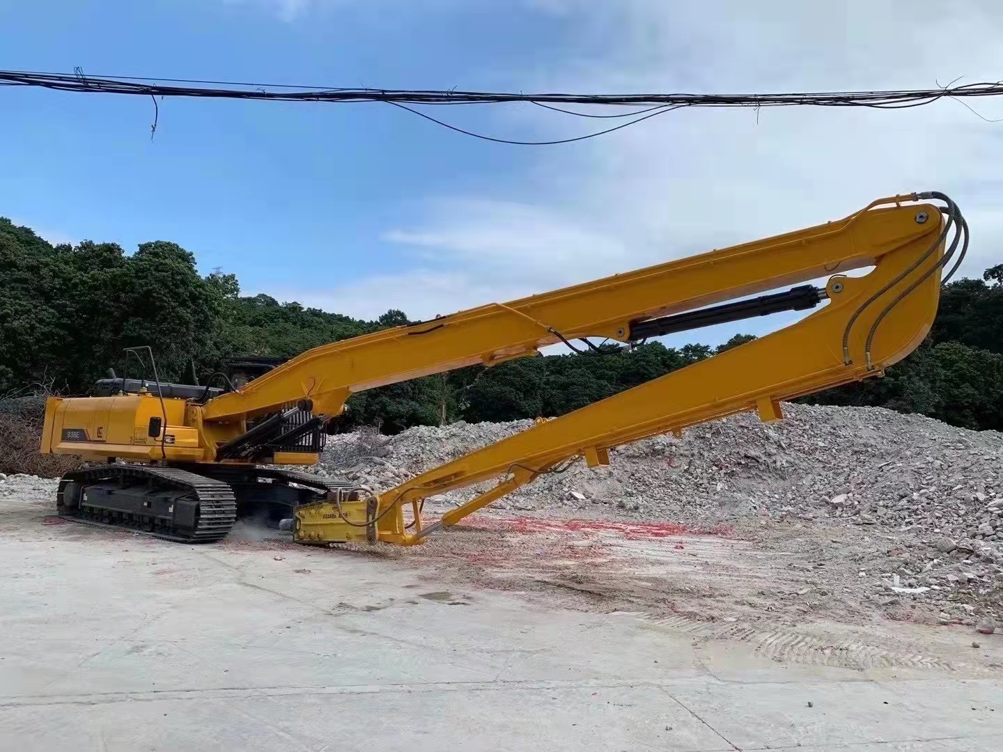 Hook arm modification factory excavator high dismantling arm three section extended arm two section demolition arm high cannon arm customization