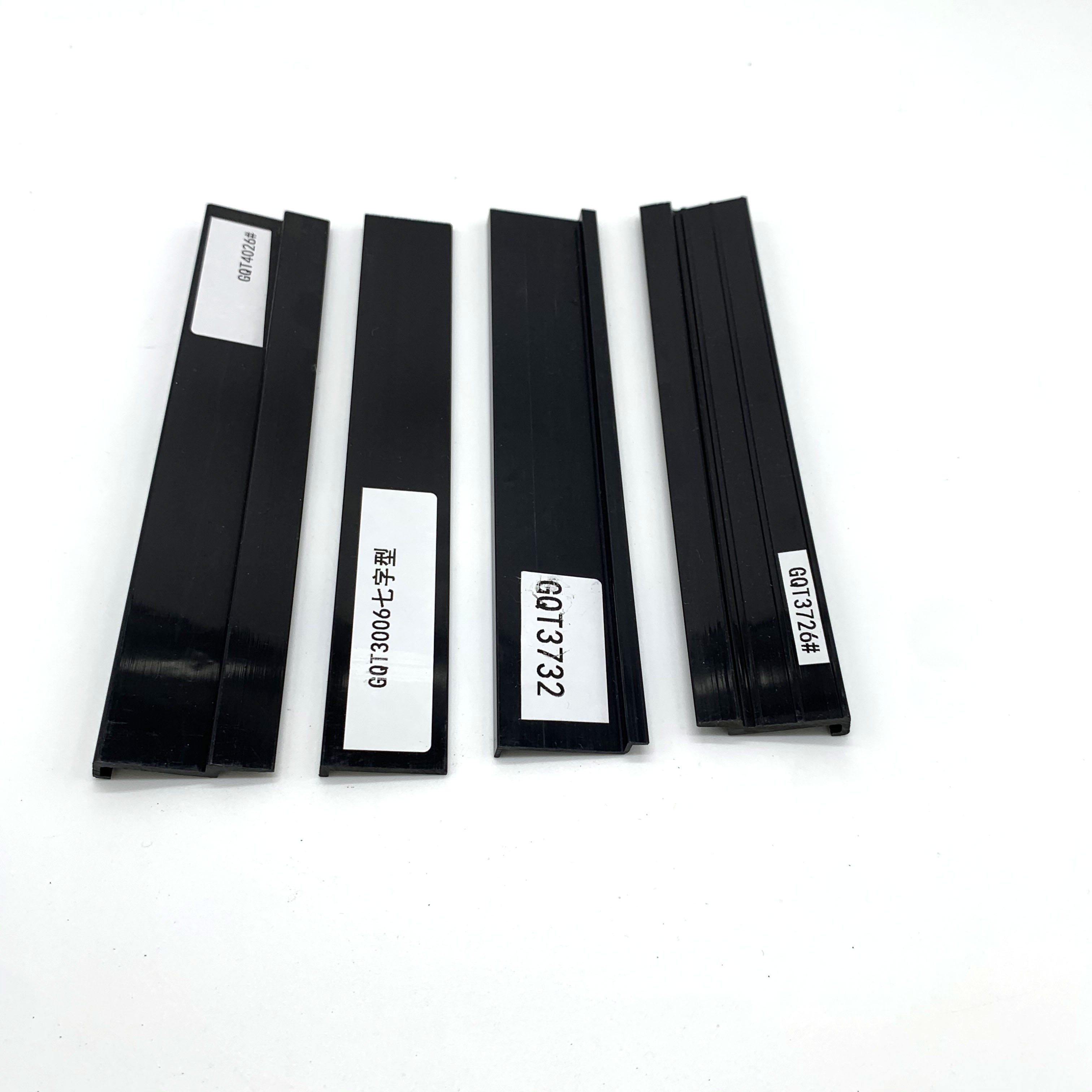 Hard ABS decorative adhesive strip, PVC profile extruded adhesive strip, plastic hook shaped adhesive strip