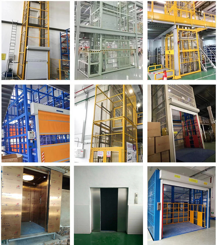 Long term hydraulic elevator, guide rail type lifting platform, workshop, electric lifting of goods, safe and durable