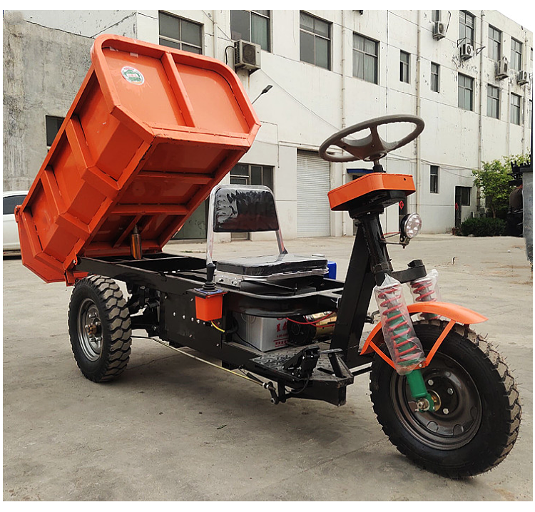 1 ton mine electric dumper engineering tricycle Shifengqiao site transportation Dump truck small body heavy load