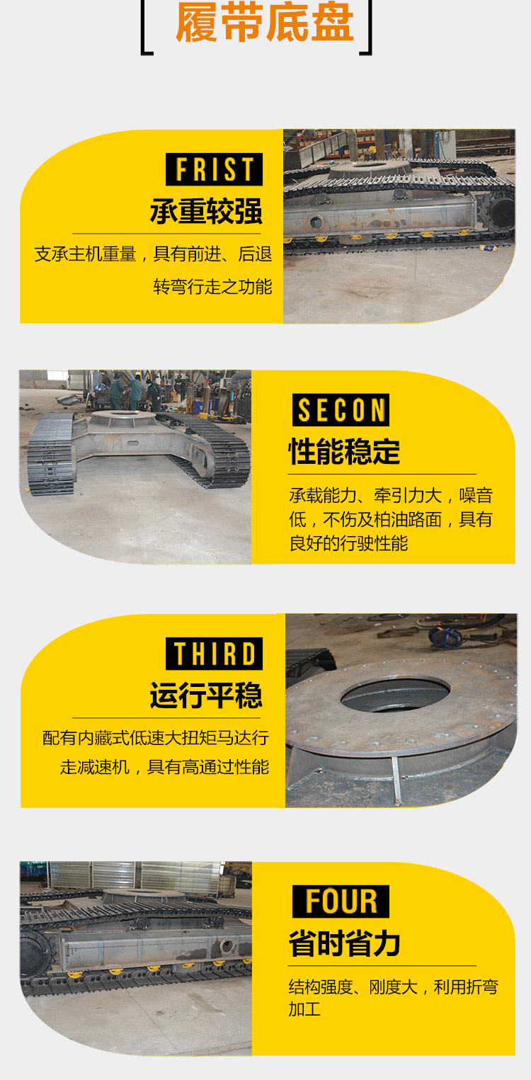 All terrain engineering machinery track chassis assembly is lightweight and not easily damaged