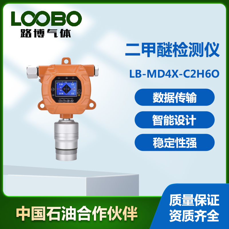 在线式二 甲醚泄漏检测仪LB-MD4X-C2H60 彩屏显示实时监测