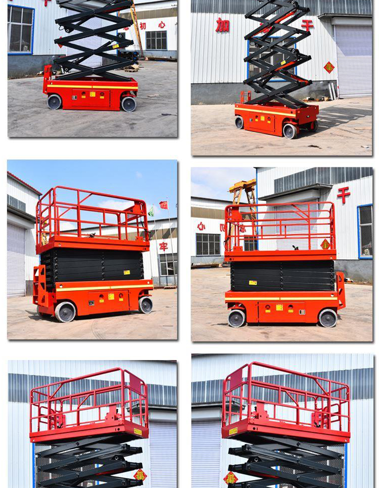 8/10 meter four wheel mobile lifting platform scissor fork lifting airborne human aerial maintenance vehicle