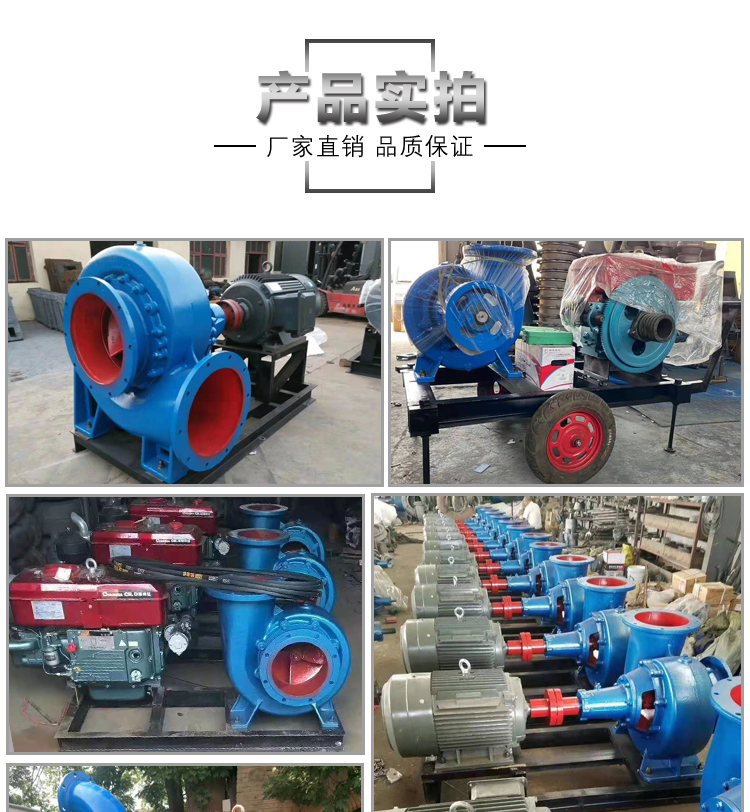 500HW-6 mixed flow pump 650HW-10 large pump Quanli water pump for urban drainage of fish ponds