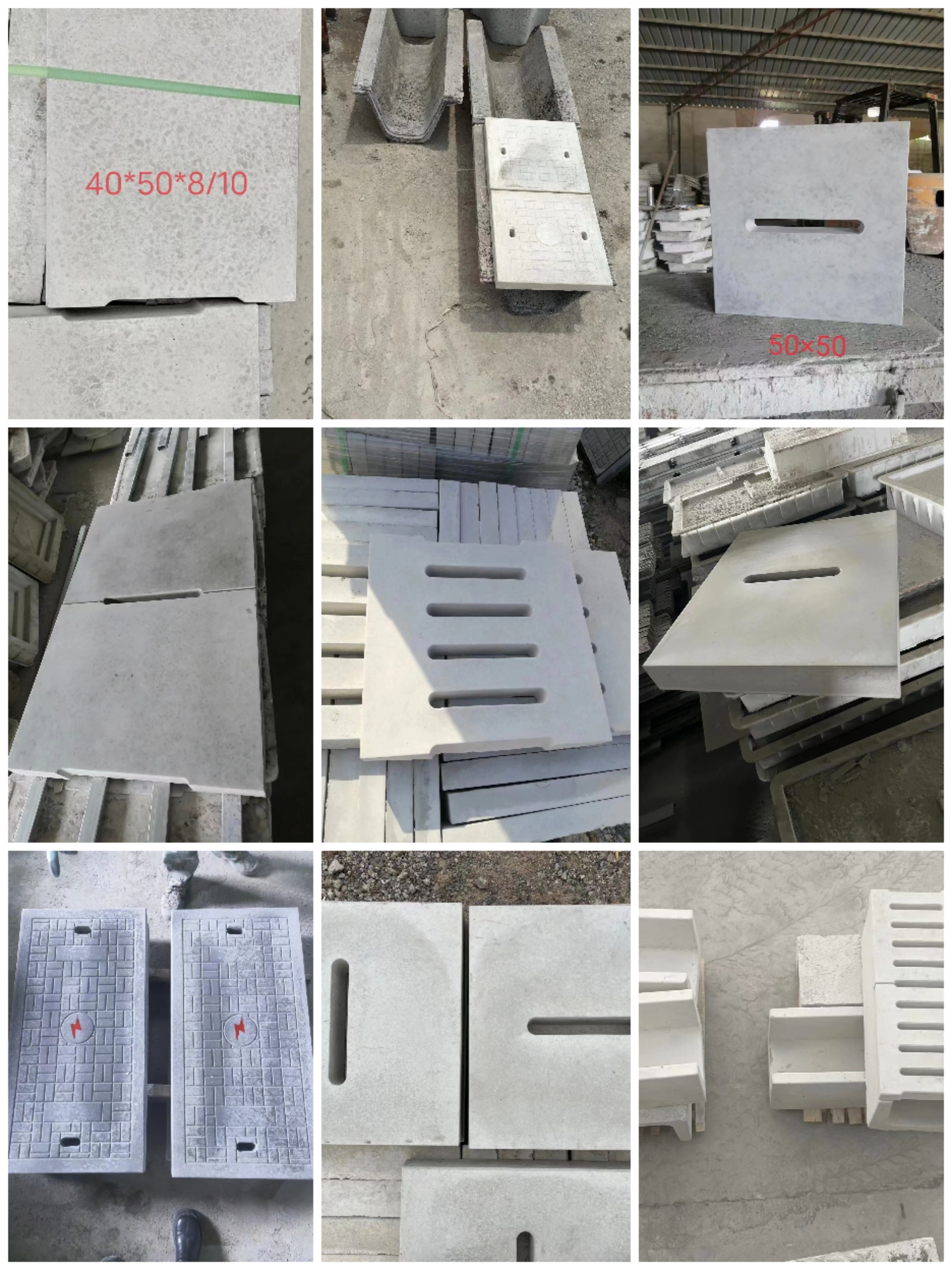 Hexagonal slope protection brick module brick well, splayed grass planting brick, tactile paving brick, tree enclosure, stone well cover