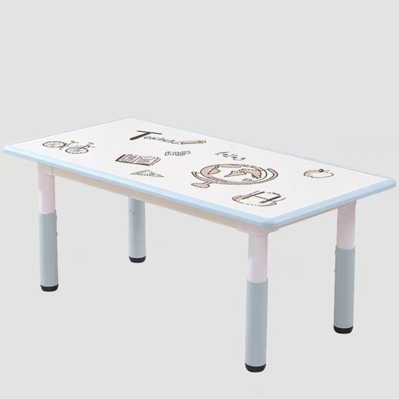 Kindergarten building block table, children's plastic graffiti drawing table, multifunctional dining, learning, gaming, lifting table