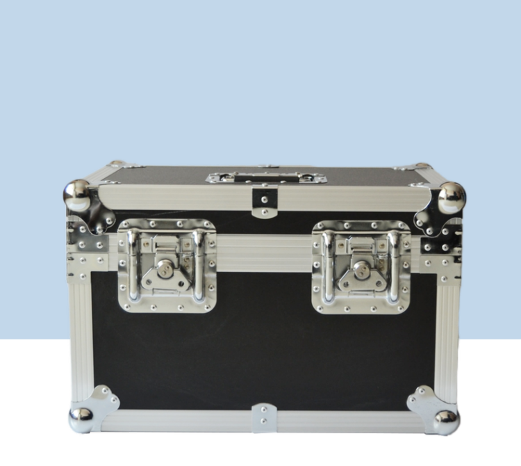 Silver rounded aluminum alloy instrument box interior sponge EVA portable multifunctional tool storage aluminum box