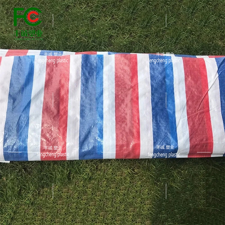 Rainproof, waterproof, dustproof, wind resistant, wear-resistant, and tear resistant color strip fabric for outdoor shelter and cargo yard cover, tricolor fabric