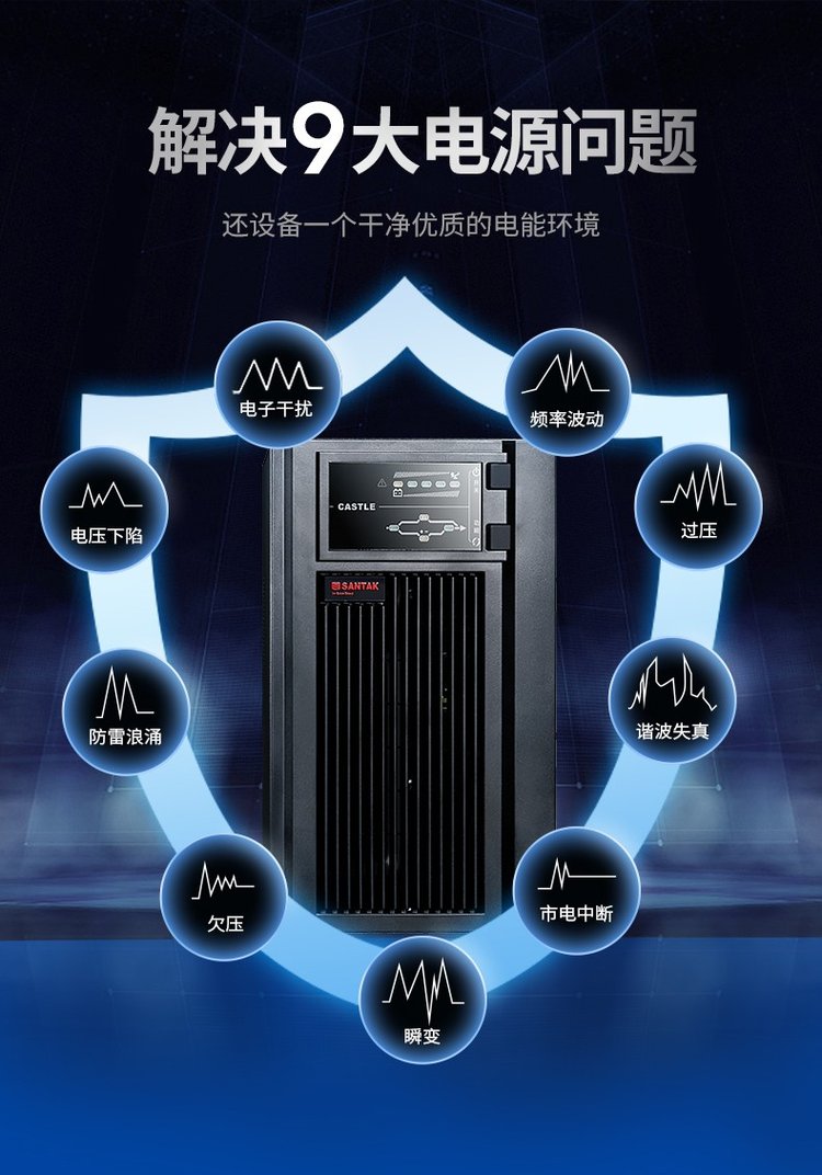 Shante UPS Uninterruptible Power Supply Long Term Machine Enterprise Server Stable Voltage C6KS 6000VA 5400W