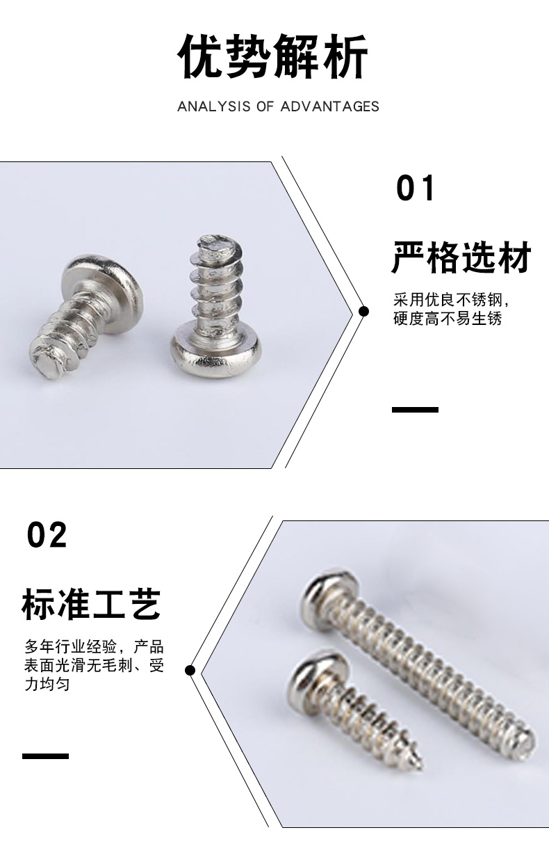 Kangshi customized 304 stainless steel round head with gasket, screw thread with intermediate screw, PWM with flat gasket machine