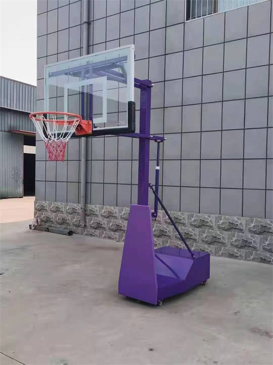 誠遠供應青少年比賽升降籃球架 鋼化玻璃籃板(圖3)