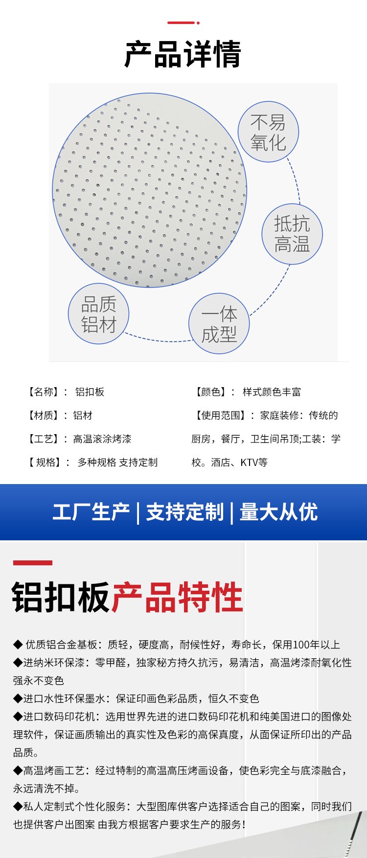 Integrated ceiling aluminum buckle plate, kitchen, bathroom, balcony, and ceiling materials, complete set